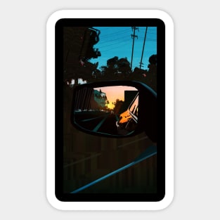 Sunset Rear Mirror Sticker